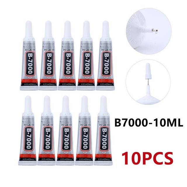 10pcs 10ml Best B-7000 Multi Purpose Glue Super cold glue B7000 Adhesive  Epoxy Resin Diy Crafts Glass screen Cell Phone - AliExpress